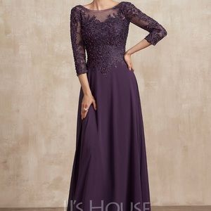 Plum Mother of the Bride Dress